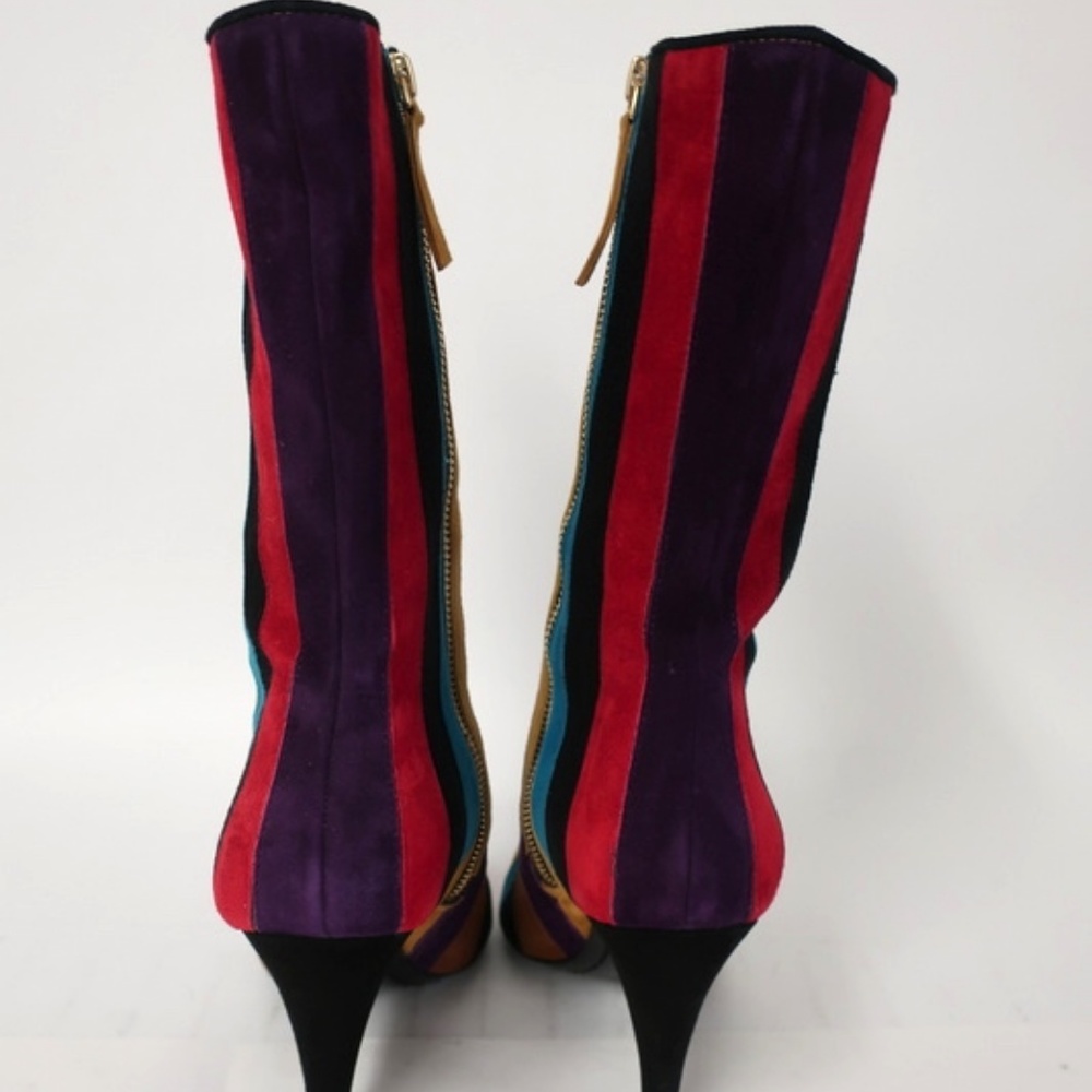 Alice + Olivia Calix Striped Suede Boot - Picture 5 of 8